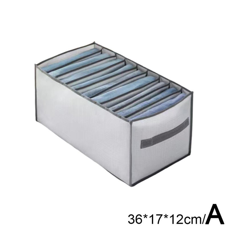Pants storage box, clothing storage box, underwear and jeans storage, home wardrobe drawer-style compartmentalized storage box
